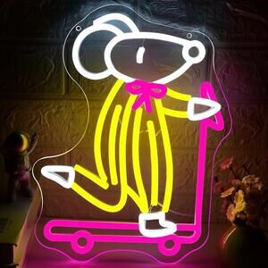 Stuart Little Mouse Neon Sign Night Light Room Wall Decor